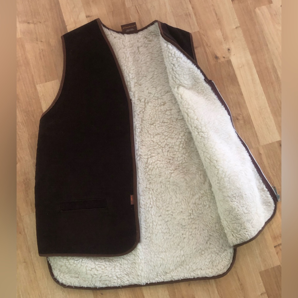 VTG Canadian Caribou by Hammill Men’s Corduroy Sherpa Lined Zipper up Vest XXXL - Picture 5 of 7